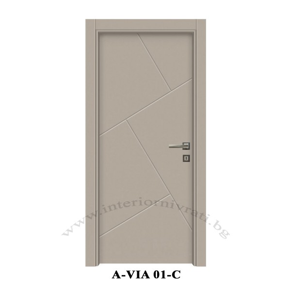 Бежова интериорна врата от боядисан MDF – 205 х 70 см