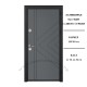СИВА ВХОДНА ВРАТА с MDF АНТРАЦИТ 199 x 89 см – ПЪЛЕН КОМПЛЕКТ