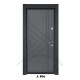 СИВА ВХОДНА ВРАТА с MDF АНТРАЦИТ 199 x 89 см – ПЪЛЕН КОМПЛЕКТ