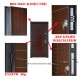 ВХОДНА ВРАТА с MDF цвят ВЕНГЕ 199 x 89 см – ПЪЛЕН КОМПЛЕКТ